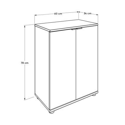 Jalanõudekapp 78x60 cm pruun