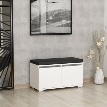 Jalanõudekapp DRAGO 42x80 cm valge/must
