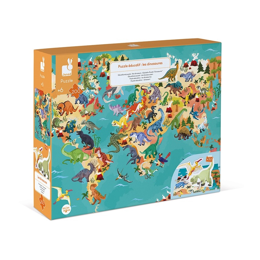 Janod - Laste hariv pusle 200 tk dinosaurused