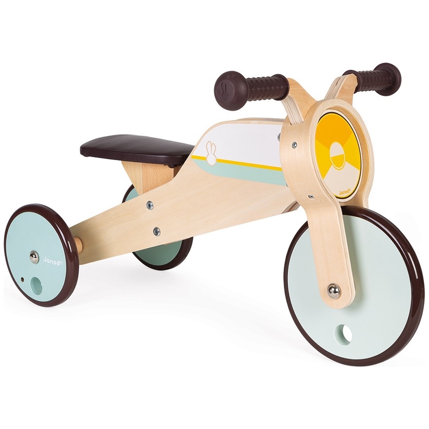 Janod - Laste puidust jooksuratas 2in1