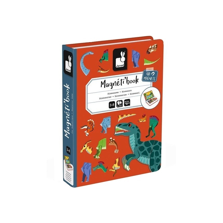 Janod - Magneetiline raamat MAGNETIBOOK dinosaurused