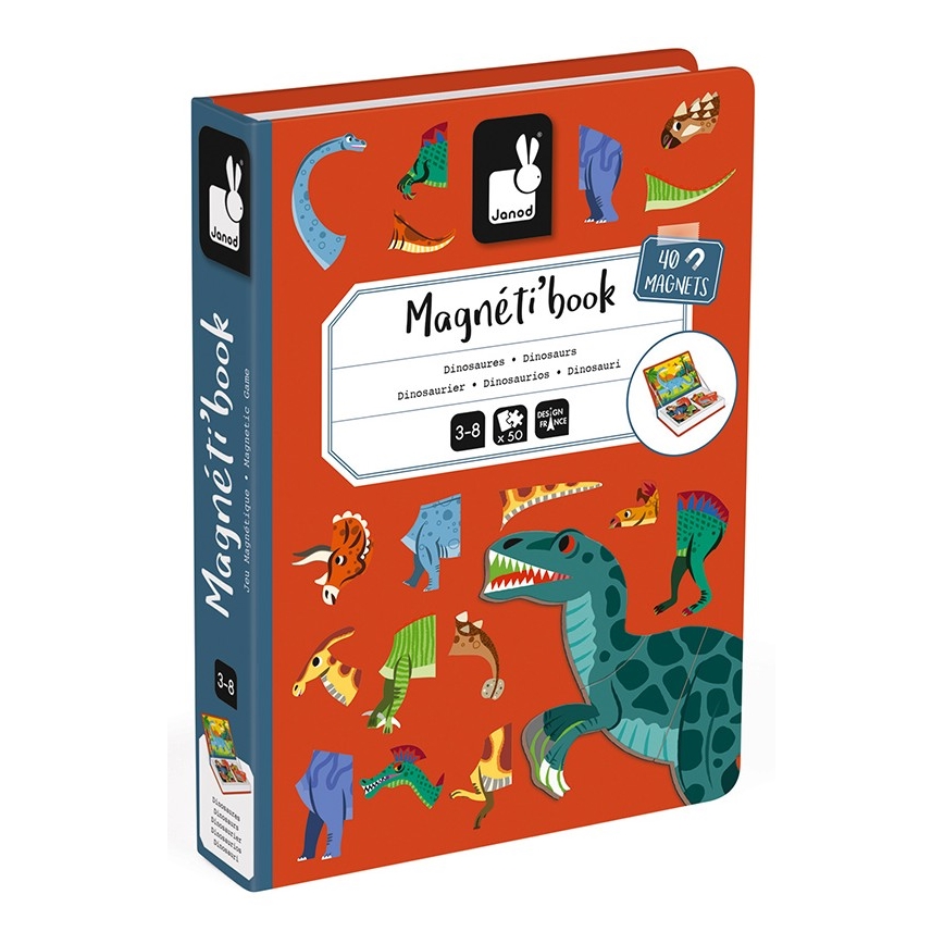 Janod - Magneetiline raamat MAGNETIBOOK dinosaurused