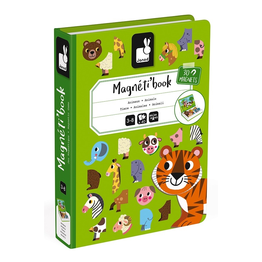 Janod - Magneetiline raamat MAGNETIBOOK loomad