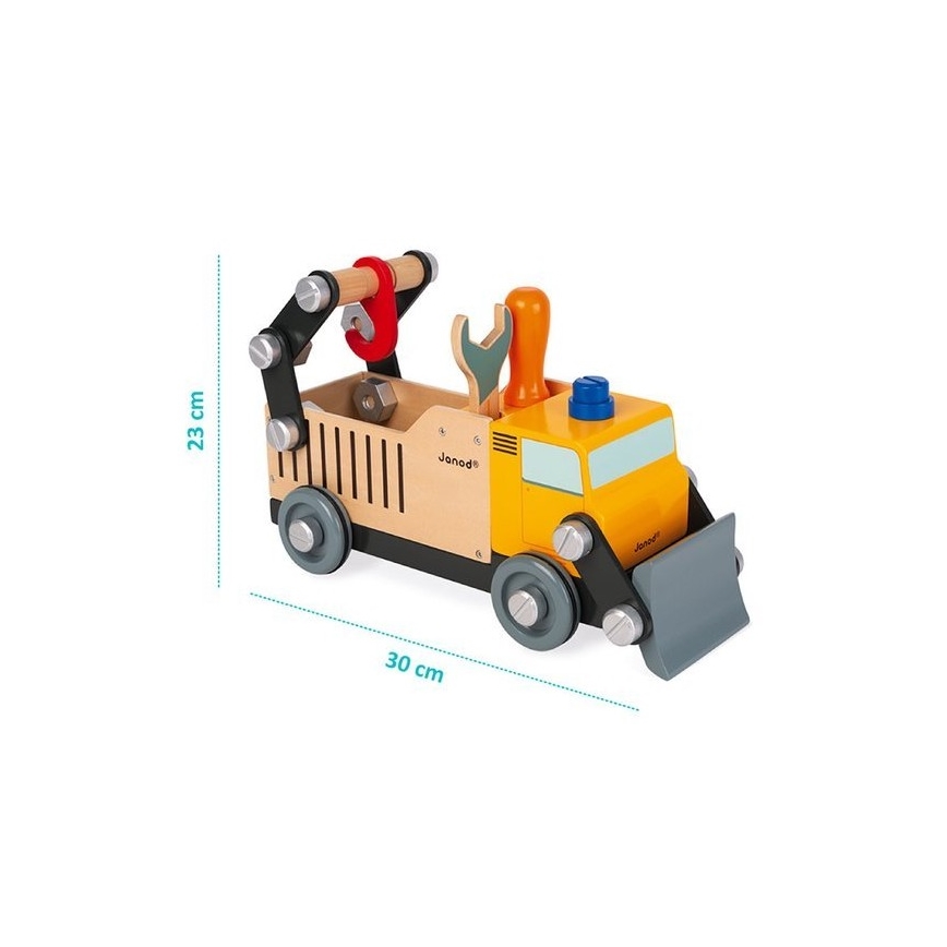 Janod - Puidust ehituskomplekt BRICOKIDS veoauto