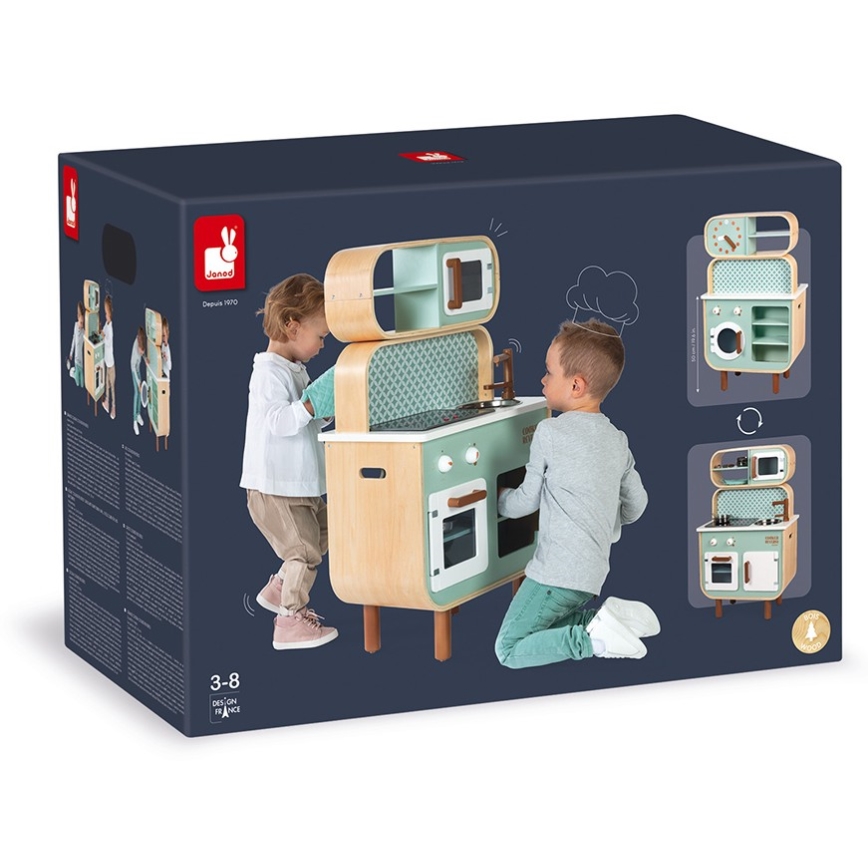 Janod - Puidust köök 2in1 REVERSO
