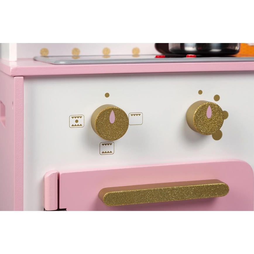 Janod - Puidust köök LED pliidiplaadiga CANDY CHIC