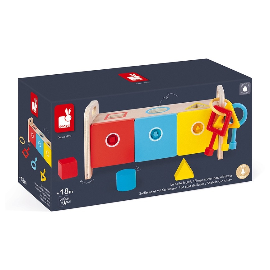 Janod - Puidust tegevusmänguasi MONTESSORI 10 tk