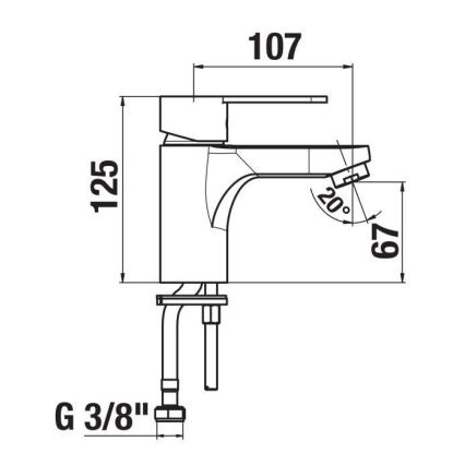 JIKA H3111Z10041101 - Valamu kraan LYRA 12,5 cm läikiv kroom