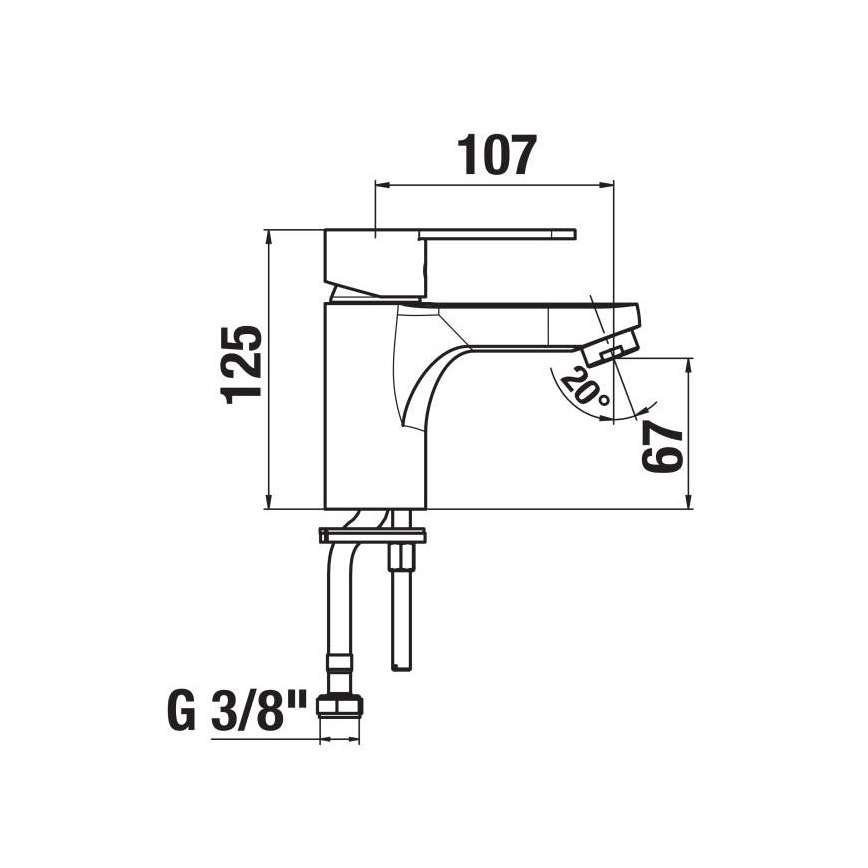 JIKA H3111Z10041101 - Valamu kraan LYRA 12,5 cm läikiv kroom
