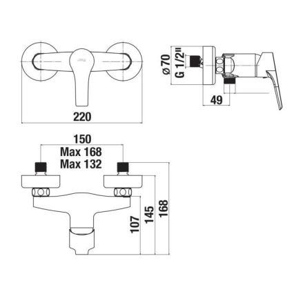 JIKA H3311W70044001 - Duši kraan CUBE läikiv kroom
