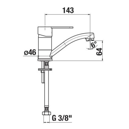 JIKA H3511Z10042201 - Valamu kraan LYRA 14,3 cm läikiv kroom
