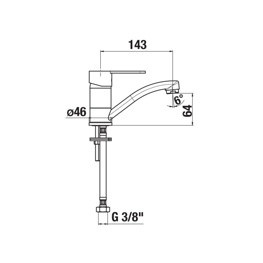 JIKA H3511Z10042201 - Valamu kraan LYRA 14,3 cm läikiv kroom