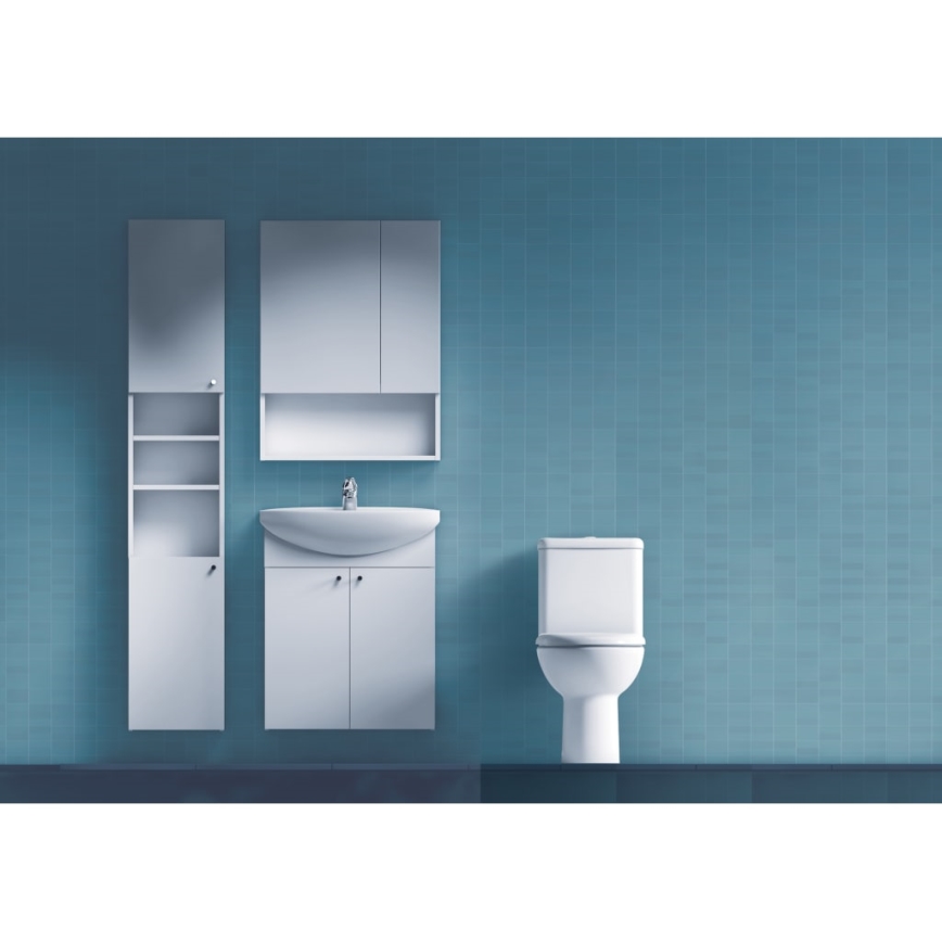 JIKA H4532410383041 - Peeglikapp riiuliga LYRA 80x60 cm valge