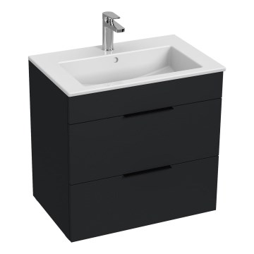 JIKA H4536021763521 - Vannitoakapp koos valamuga CUBE 60,7x65 cm must