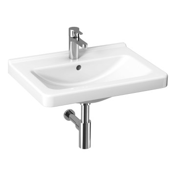 JIKA H8104240001041 - Seinale kinnitatav valamu CUBITO 65x48,5 cm keraamika/valge