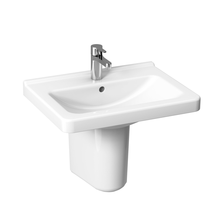 JIKA H8104240001041 - Seinale kinnitatav valamu CUBITO 65x48,5 cm keraamika/valge