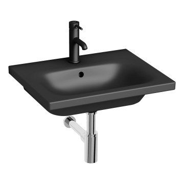 JIKA H8127127161041 - Seinale kinnitatav valamu MIO 55x45 cm keraamika/matt must
