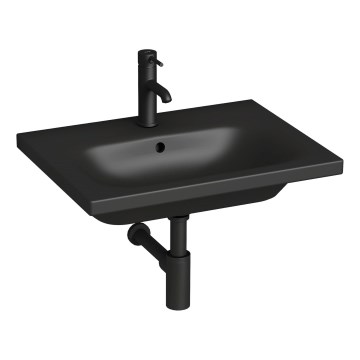 JIKA H8127137161041 - Seinale kinnitatav valamu MIO 60x45 cm keraamika/matt must