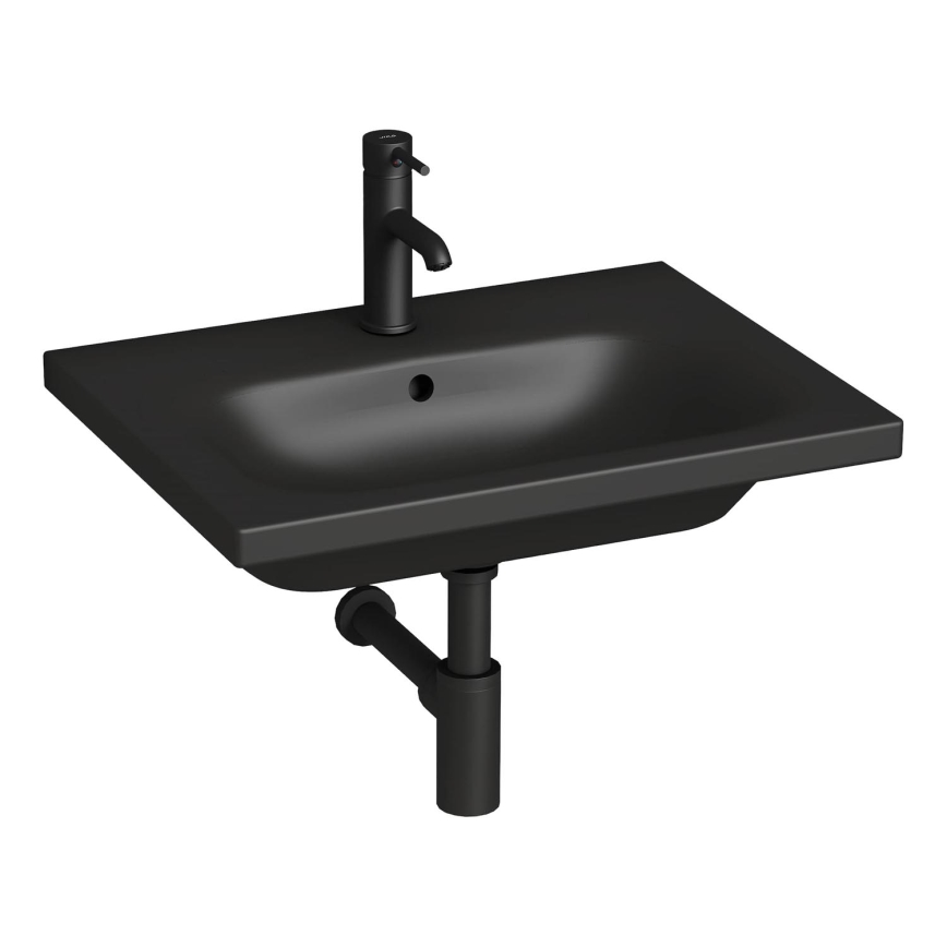 JIKA H8127137161041 - Seinale kinnitatav valamu MIO 60x45 cm keraamika/matt must