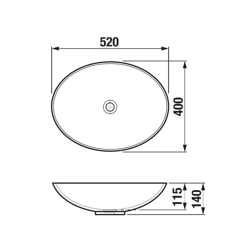 JIKA H8183640001121 - ASTRA 52x40 cm valamuplaud valamuplaad keraamika/valge