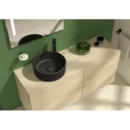 JIKA H8184207161121 - Kraanikauss töötasapinnale CUBITO d. 40 cm keraamika/matt must