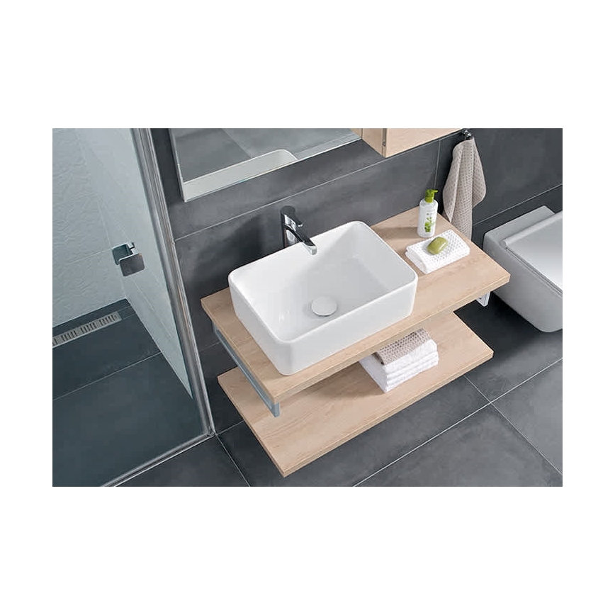 JIKA H8184230001121 - Kraanikauss töötasapinnale CUBITO 50x35 cm keraamika/valge