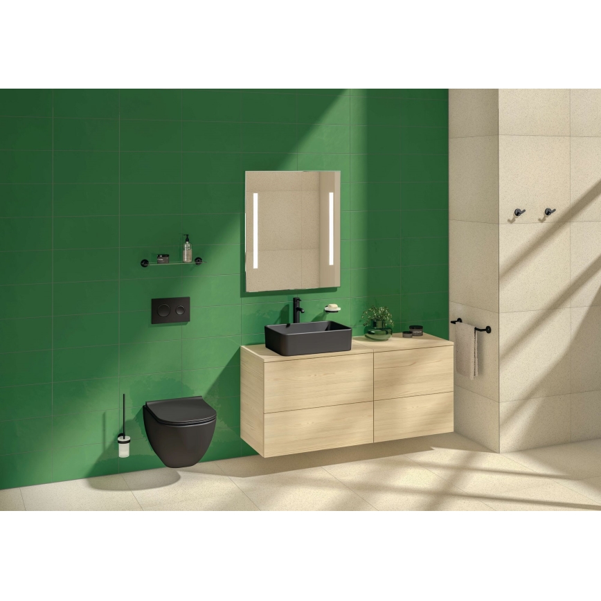 JIKA H8184237161121 - Kraanikauss töötasapinnale CUBITO 50x35 cm keraamika/matt must