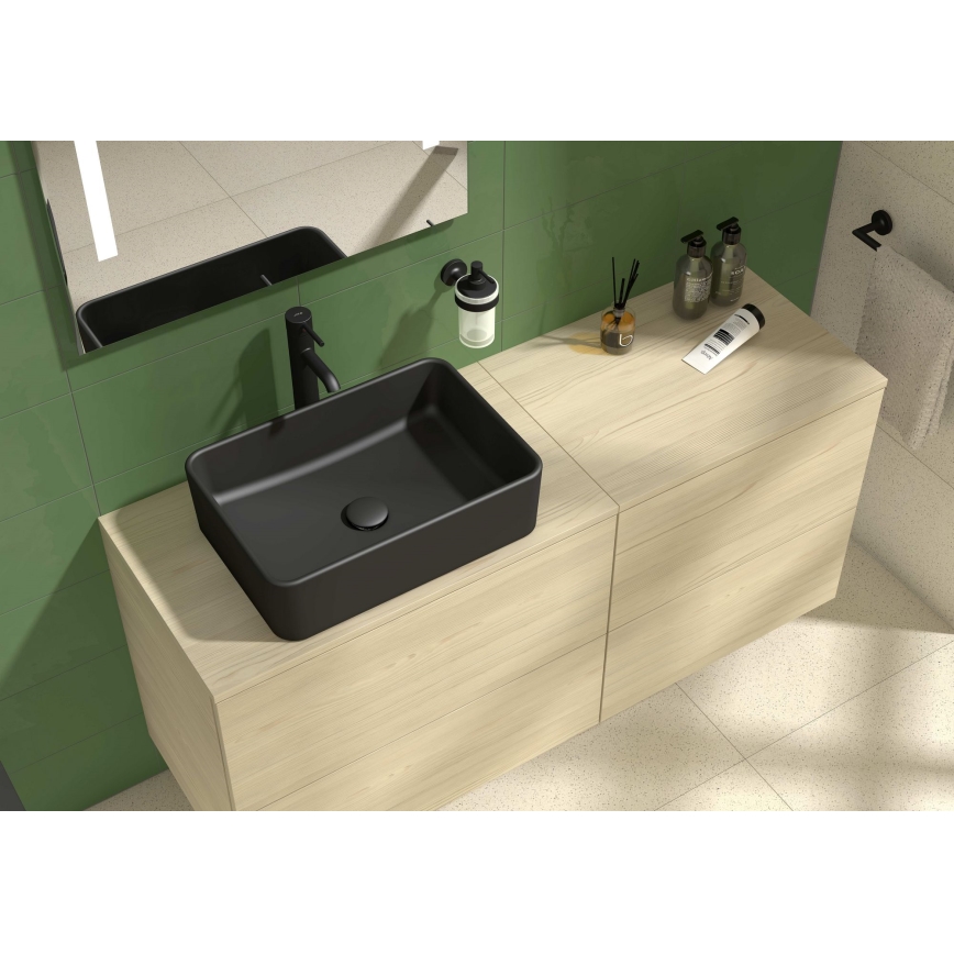 JIKA H8184237161121 - Kraanikauss töötasapinnale CUBITO 50x35 cm keraamika/matt must