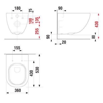 JIKA H8207140000001 - Seinale paigaldatav WC MIO keraamika/valge