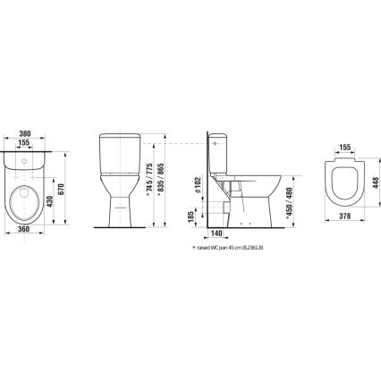 JIKA H8236160000001 - tualetipott DEEP keraamiline/valge