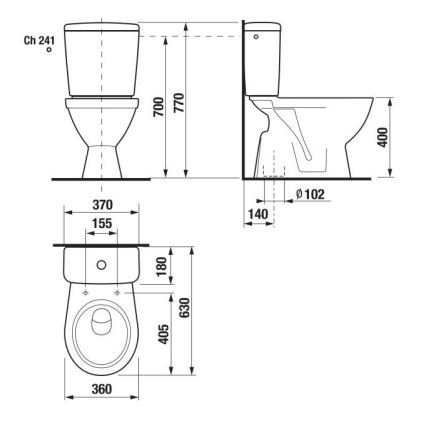 JIKA H8263860002413 - WC-pott LYRA keraamika/valge