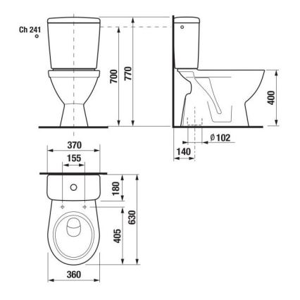 JIKA H8263870002413 - WC-pott LYRA keraamika/valge