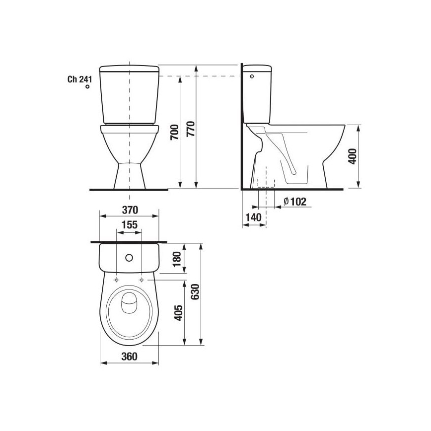 JIKA H8263870002413 - WC-pott LYRA keraamika/valge