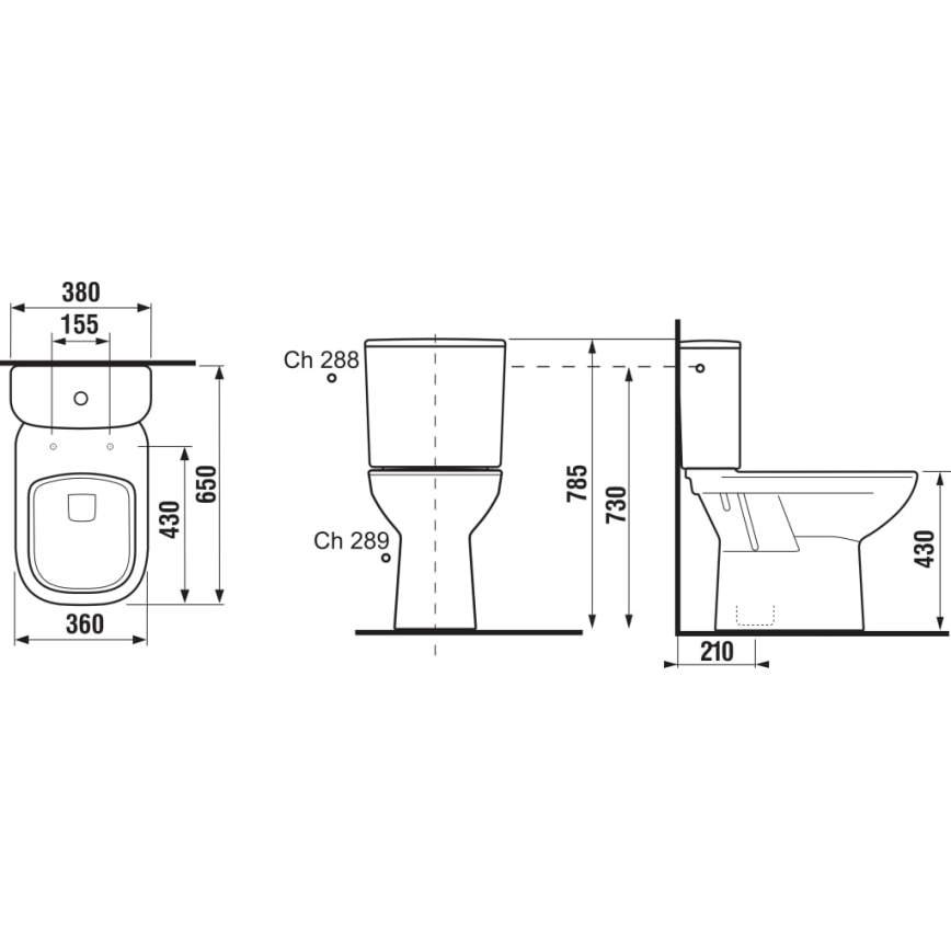 JIKA H8266170002801 - WC-pott DEEP keraamika/valge