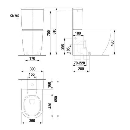 JIKA H8267160000001 - WC-pott MIO keraamika/valge
