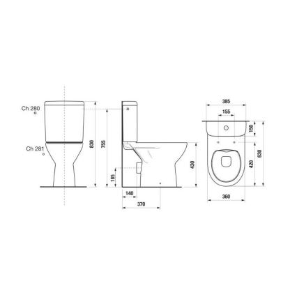 JIKA H8273860002801 - WC-pott LYRA keraamika/valge