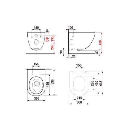 JIKA H8667180000001 - Seinale kinnitatav WC MIO keraamika/valge + SoftClose WC-poti kaas MIO duroplast/valge