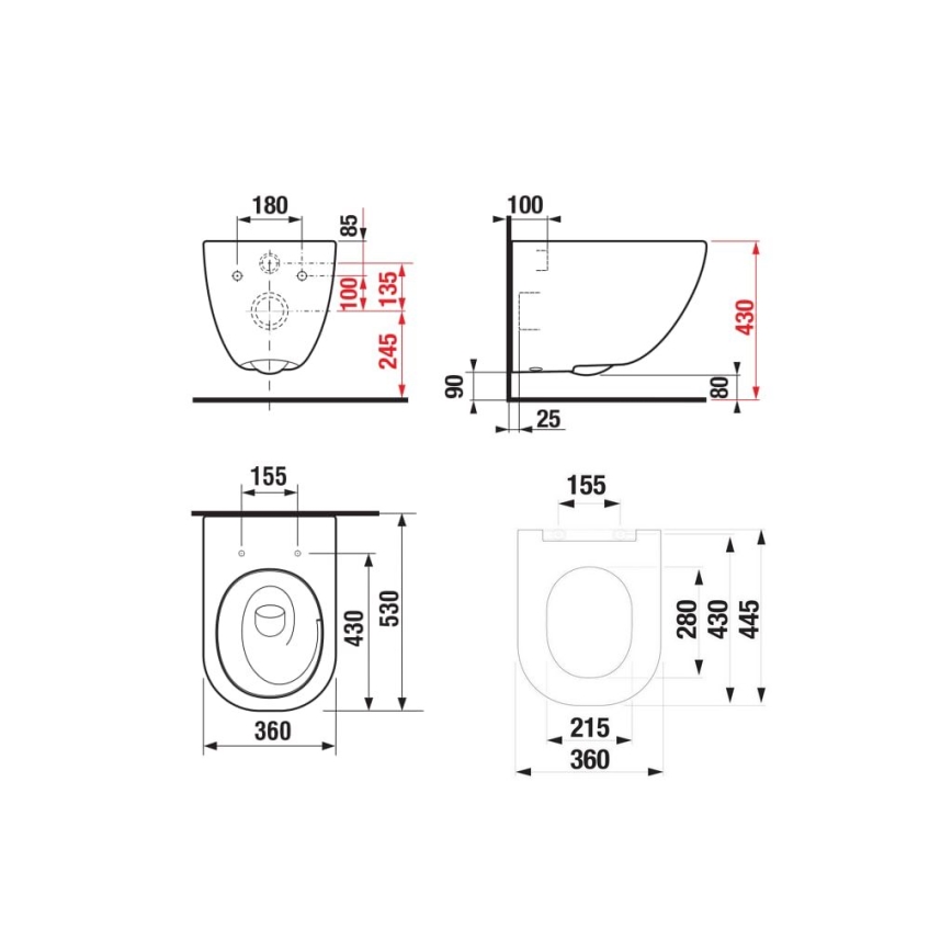 JIKA H8667180000001 - Seinale kinnitatav WC MIO keraamika/valge + SoftClose WC-poti kaas MIO duroplast/valge