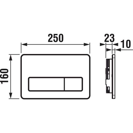 JIKA H8936620000001 - Kahefunktsiooniline loputusnupp DUAL PRO, valge
