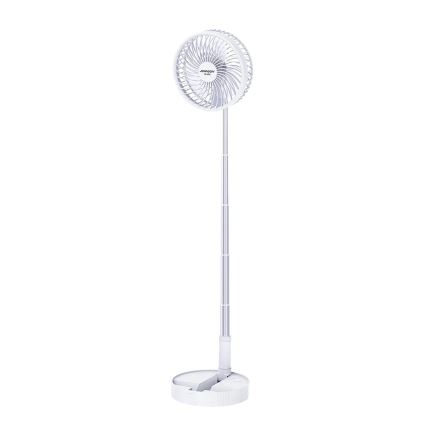 JOHNSON - Laetav lauaventilaator GIRAFFA 5W/3,7V 1200 mAh läbimõõt 20 cm valge