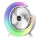 JOHNSON - LED RGB laetav laua ventilaator, mitmevärviline, LED/5W/3,7V, 1200 mAh, läbimõõt 14 cm, valge