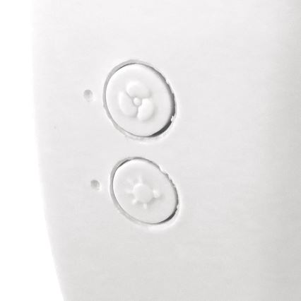 JOHNSON - LED RGB laetav laua ventilaator, mitmevärviline, LED/5W/3,7V, 1200 mAh, läbimõõt 14 cm, valge