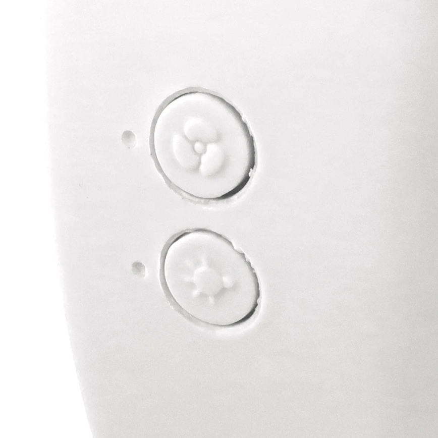 JOHNSON - LED RGB laetav laua ventilaator, mitmevärviline, LED/5W/3,7V, 1200 mAh, läbimõõt 14 cm, valge
