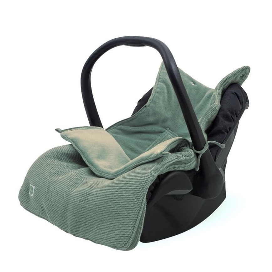 Jollein - Autoistme ümbris fleece BASIC KNIT 42x82 cm Ash Green