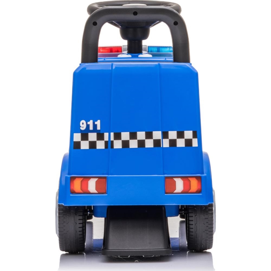 Jooksuratas Mercedes Politseiauto 2xAA sinine