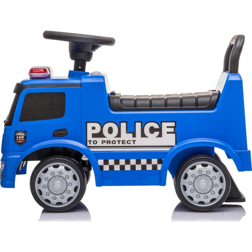 Jooksuratas Mercedes Politseiauto 2xAA sinine