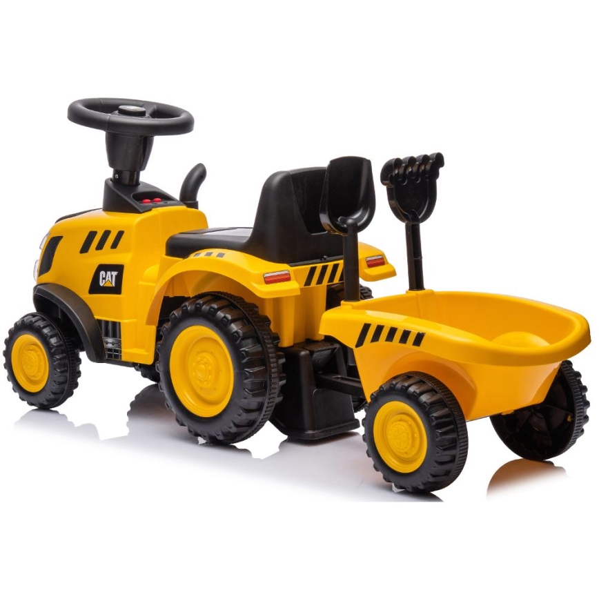 Jooksuratas traktor CAT 2xAA kollane/must