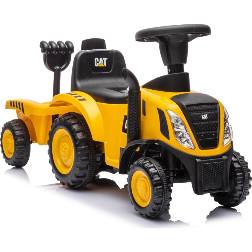 Jooksuratas traktor CAT 2xAA kollane/must