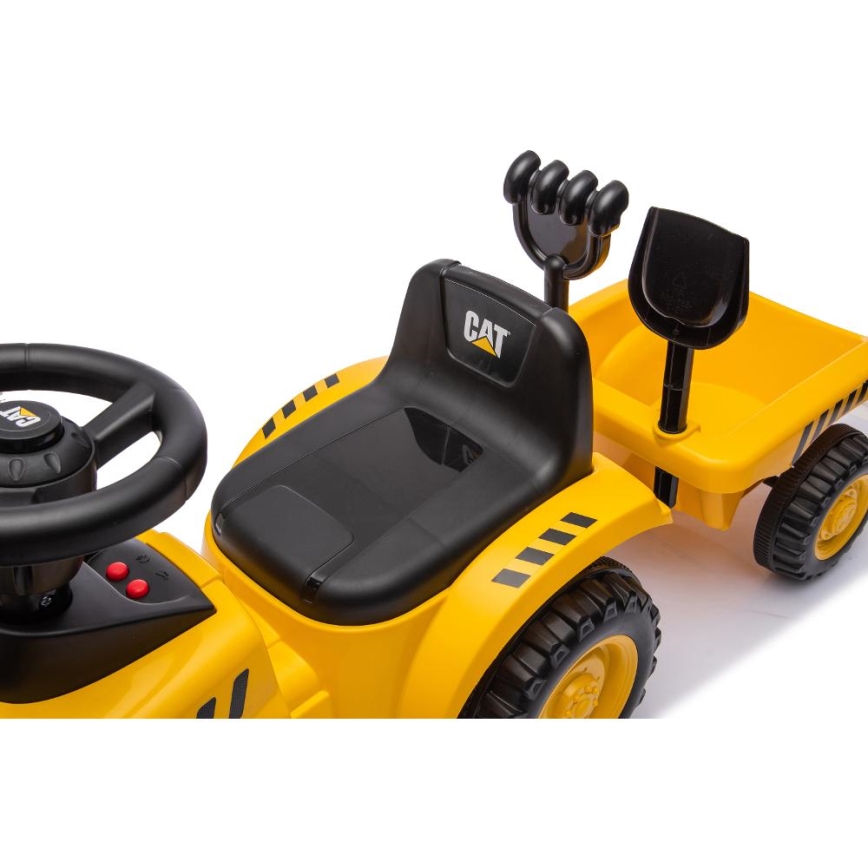Jooksuratas traktor CAT 2xAA kollane/must