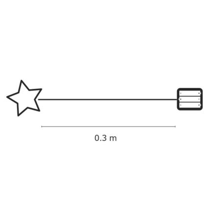 jõulukaunistus siseruumidesse IP20 STAR 30xLED/3W/4,5V